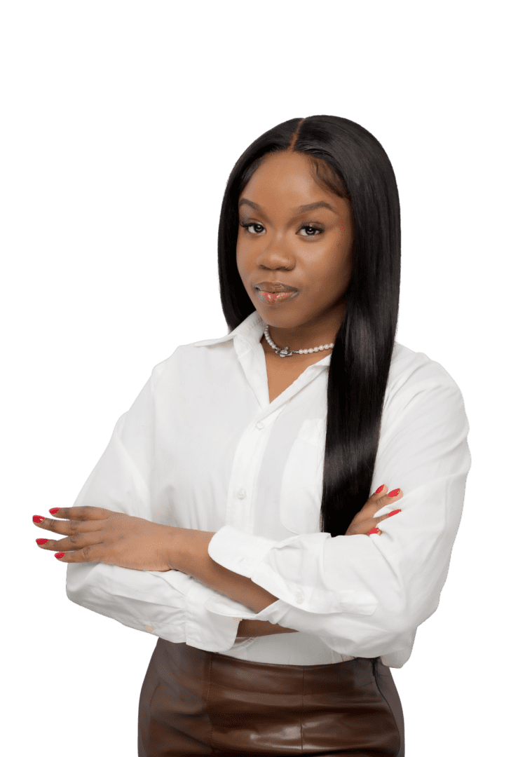 African American female mental health professional in Atlanta, Georgia, looking attentive and approachable